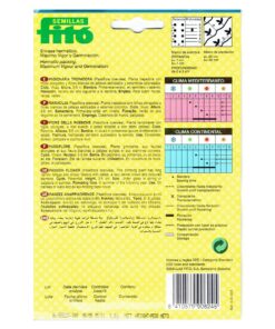 пасифлора FITO 0,5 г – гръб на пакетчето с указания за сеитба